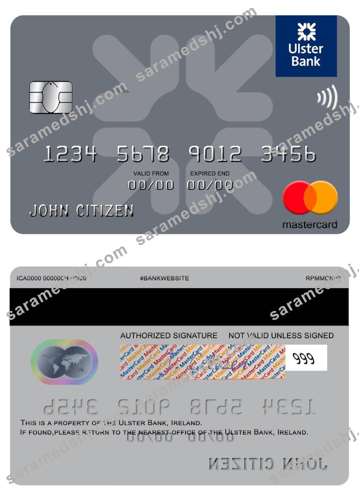 Ireland Ulster Bank Ireland mastercard